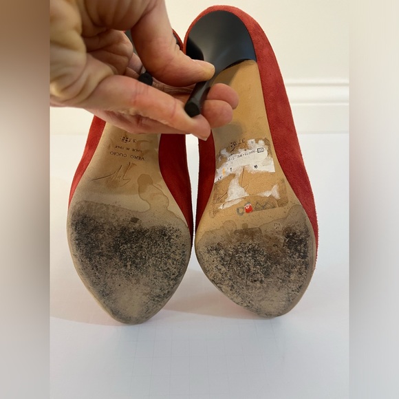 Giuseppe Zanotti Red Suede Heel - Picture 11 of 11